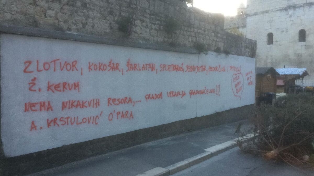 Splitski aktivisti opet "napadaju": "Nikšiću, otiša si, panoe otuka nisi"