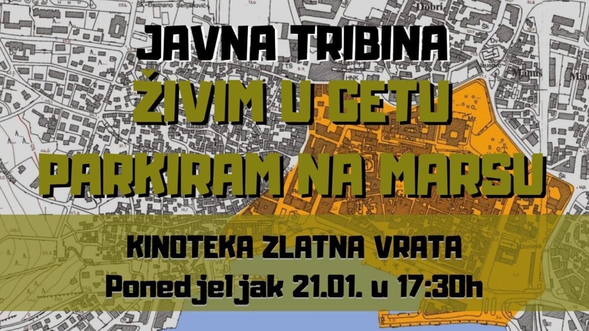 DOĐITE NA TRIBINU Danas se u kinoteci Zlatna vrata raspravlja o inicijativi za besplatni parking stanarima stare gradske jezgre