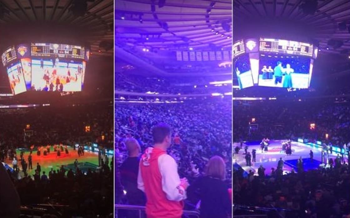 USRED MADISON SQUARE GARDENA! Hrvatska klapa otpjevala himnu, na poluvremenu NBA utakmice svi plesali uz "Linđo"!