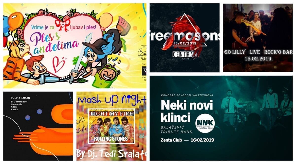 KAMO ZA VIKEND? Neki Novi Klinci, Ples s anđelima, Freemasons, Pulp x Taman, Tedi Sralato