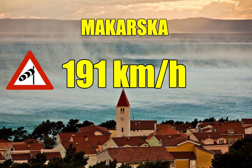 ORKAN U MAKARSKOJ Bura na pragu 200 km/h, pogledajte što je vjetar napravio prodajnom centru
