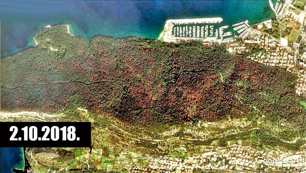 DRAMATIČNE SNIMKE Pogled iz svemira otkrio razmjere katastrofe na Marjanu: Ima li marjanskoj šumi više uopće spasa?