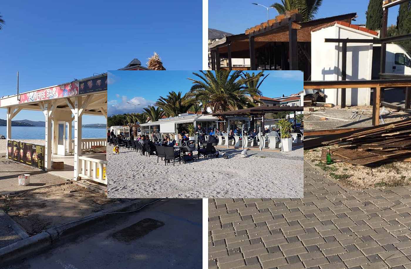 "ŽNJANSKI SCENARIJ" NA ČIOVU Počelo uklanjanje ugostiteljskih objekata s plaže u Okrugu Gornjem