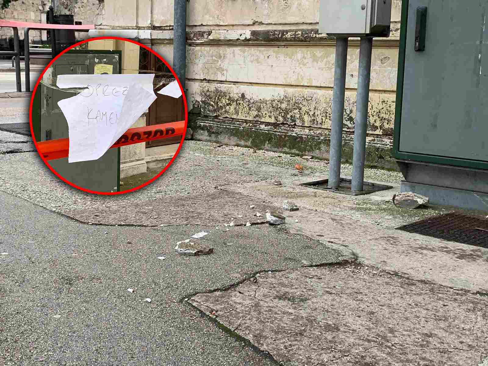 OMIŠANI, ČUVAJTE GLAVE! Sa zgrade Općine padaju kameni bovani