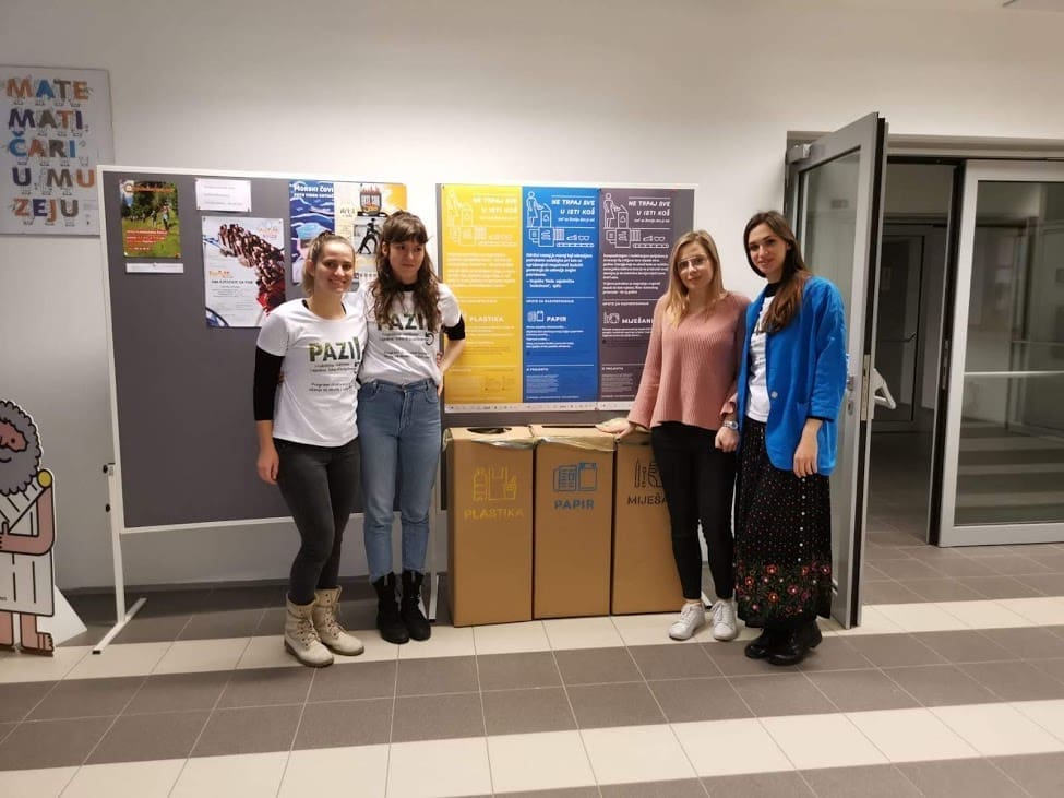 Splitske studentice počele s odvojenim prikupljanjem otpada na fakultetima