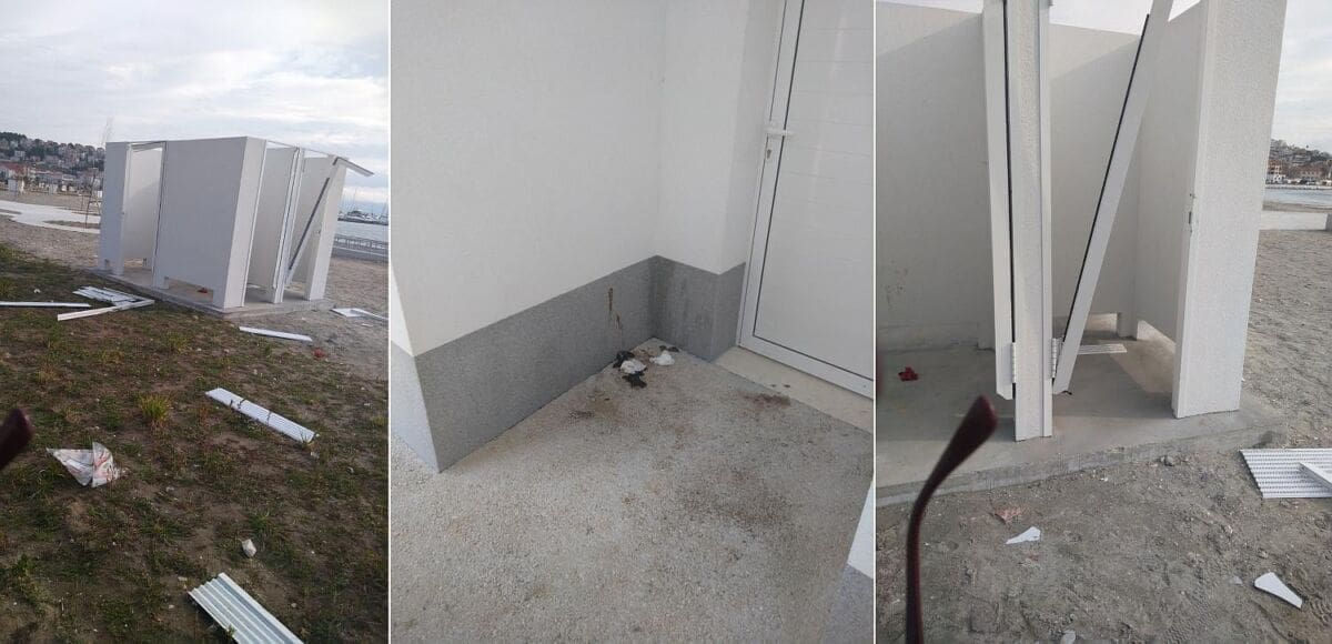 NIJE ZA ONE OSJETLJIVOG ŽELUCA Nova plaža u Strožancu još nije ni otvorena: Porazbijane WC kabine, fekalije zgrožavaju prolaznike