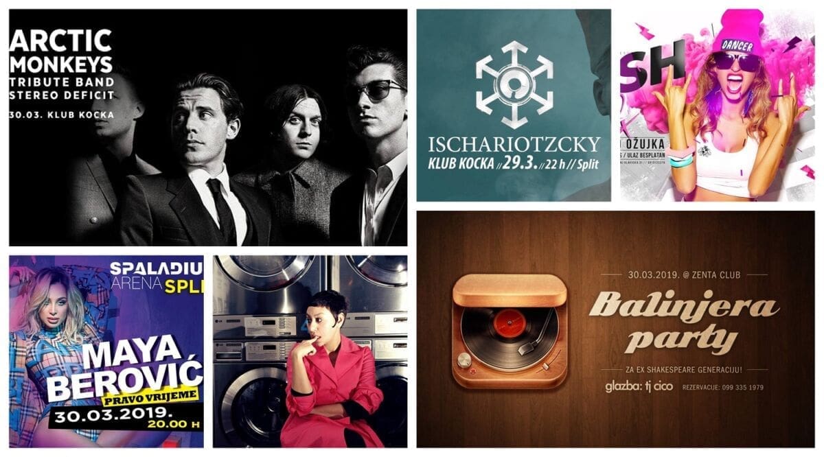 KAMO ZA VIKEND? Arctic Monkeys Tribute, Balinjera Party, Mangroove, Ischariotzcky, Maya Berović