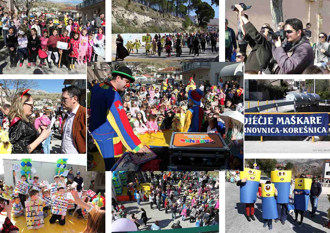 Održane Žrnovačke dječje maškare: Povorka se kretala od Bašte do Korešnice, atrakcija krnje na traktoru