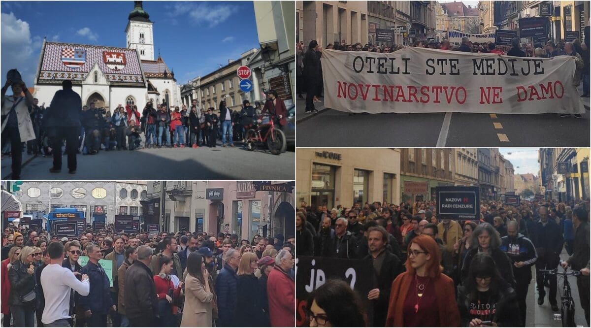 NOVINARI PROSVJEDUJU Predstavnici primljeni u Vladu kako bi uručili svoje zahtjeve za slobodu novinarstva