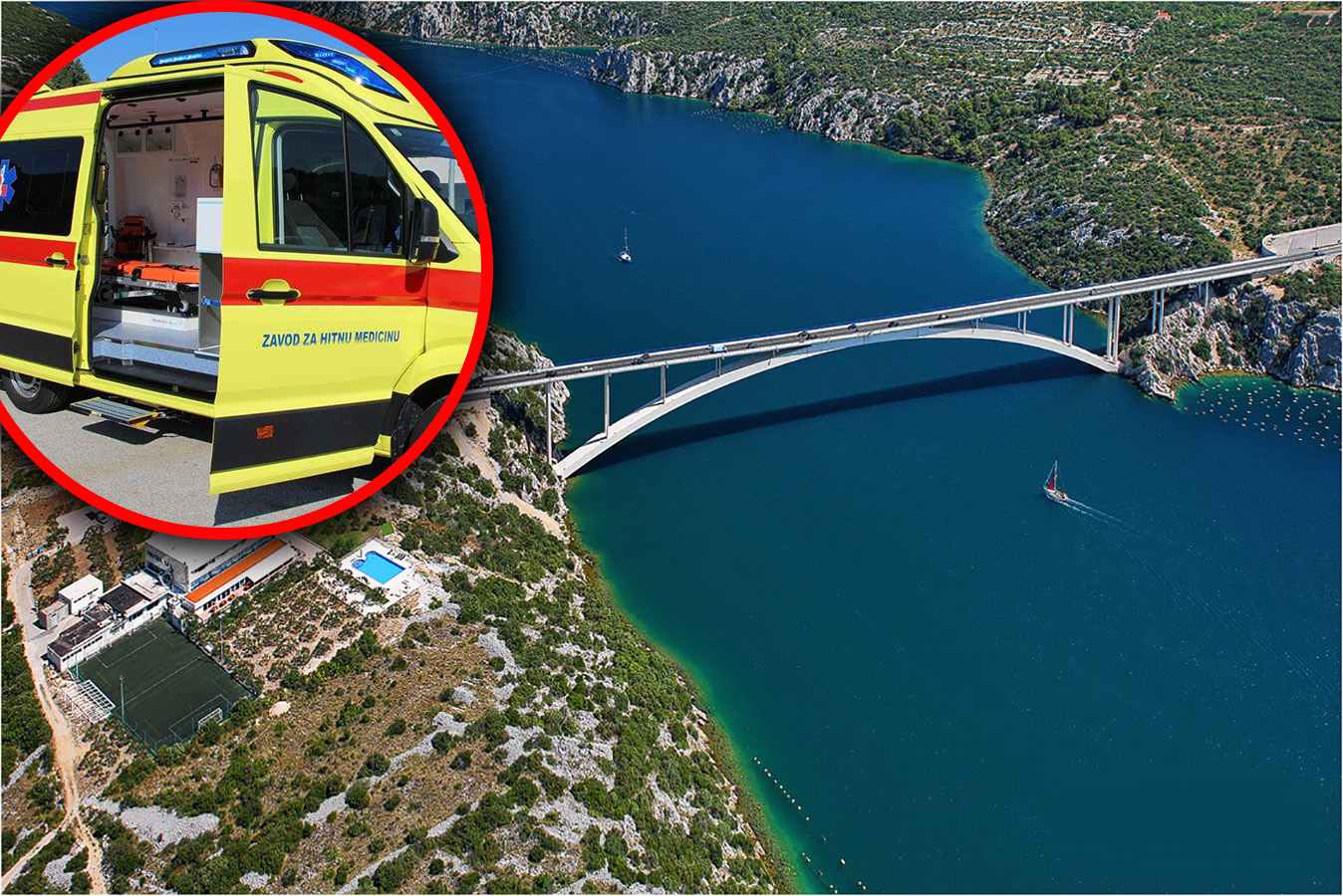 MLAĐI MUŠKARAC SE BACIO SA ŠIBENSKOG MOSTA Pronašli ga strani državljani