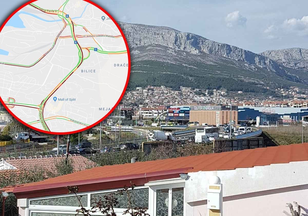 "Prometni kolaps, gužve, ništa se ne miče": Pogledajte ogromnu kolonu između Splita i Solina