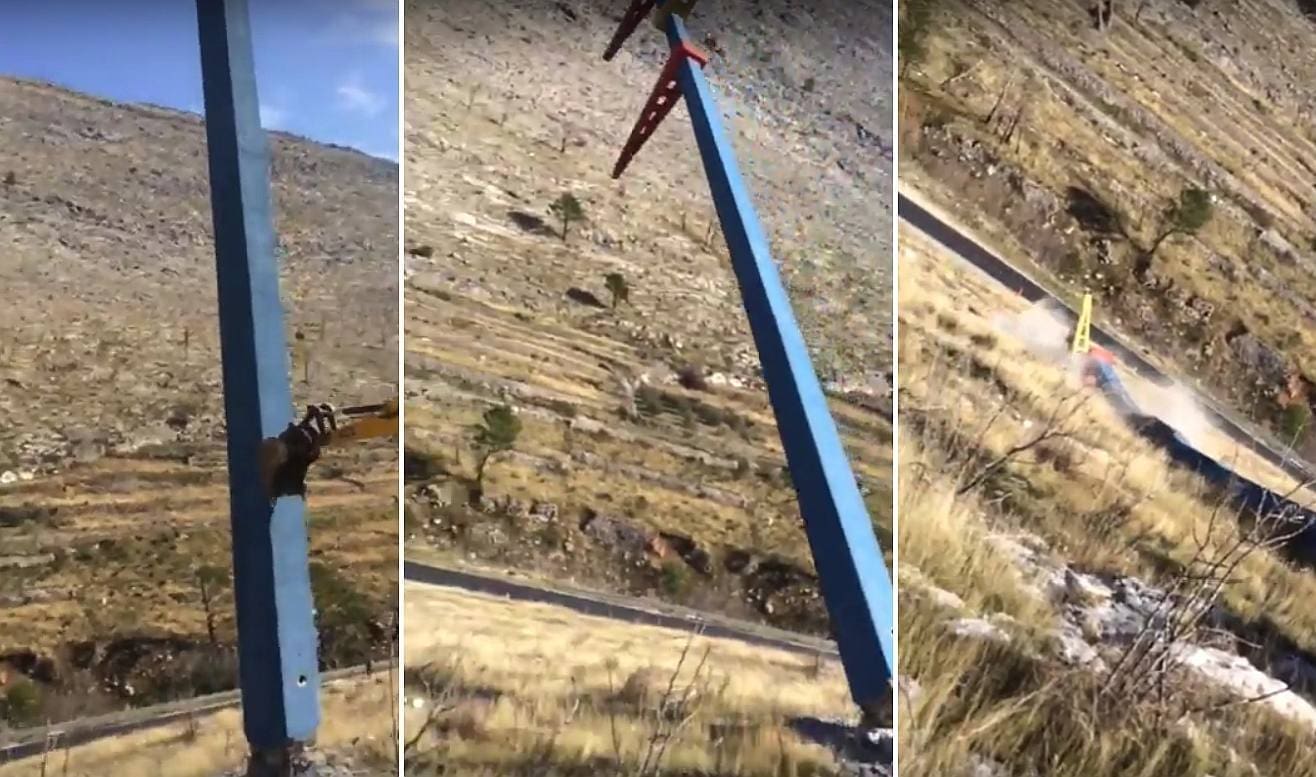 Srušen poznati stup - umjetničko djelo na cesti prema Srinjinama. Umjetnik Šitum šokiran: "Bijedno, nitko me nije ni kontaktirao"