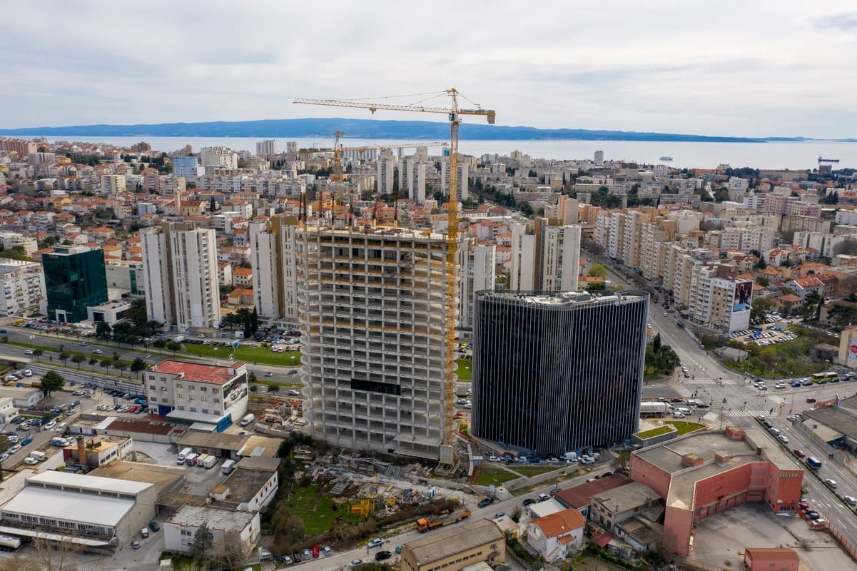 KONAČNO! Nastavlja se izgradnja najvišeg nebodera u Hrvatskoj, evo kako sada izgleda "Dalmatia"