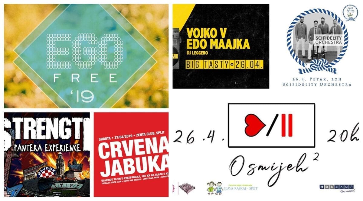 KAMO ZA VIKEND? EgoFree Festival na Turskoj kuli, Vojko V. & Edo Maajka, Crvena Jabuka