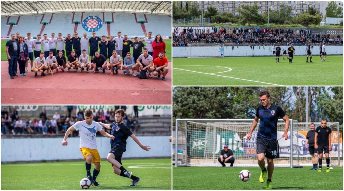 VELIKO SRCE GIMNAZIJALACA Odigrana humanitarna utakmica između "Marulićevaca" i hrvatske reprezentacije beskućnika