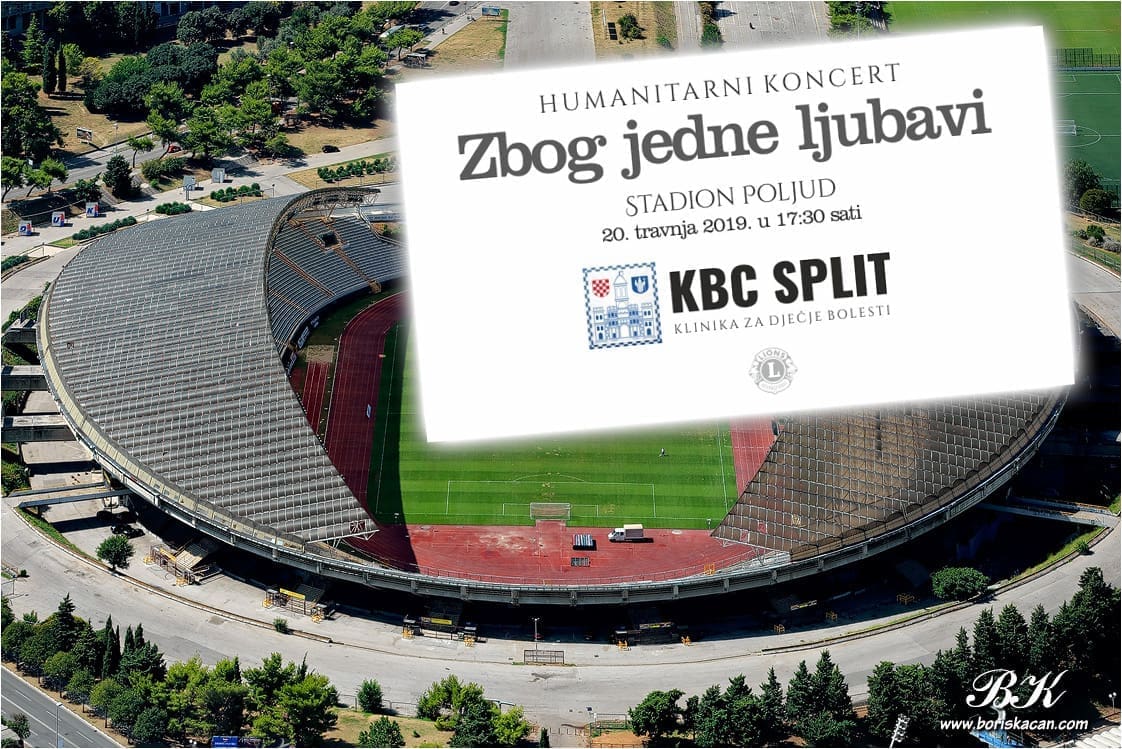Humanitarni koncert na Poljudu: “Zbog jedne ljubavi” za Zavod za hemato-onkologiju Klinike za dječje bolesti KBC Split