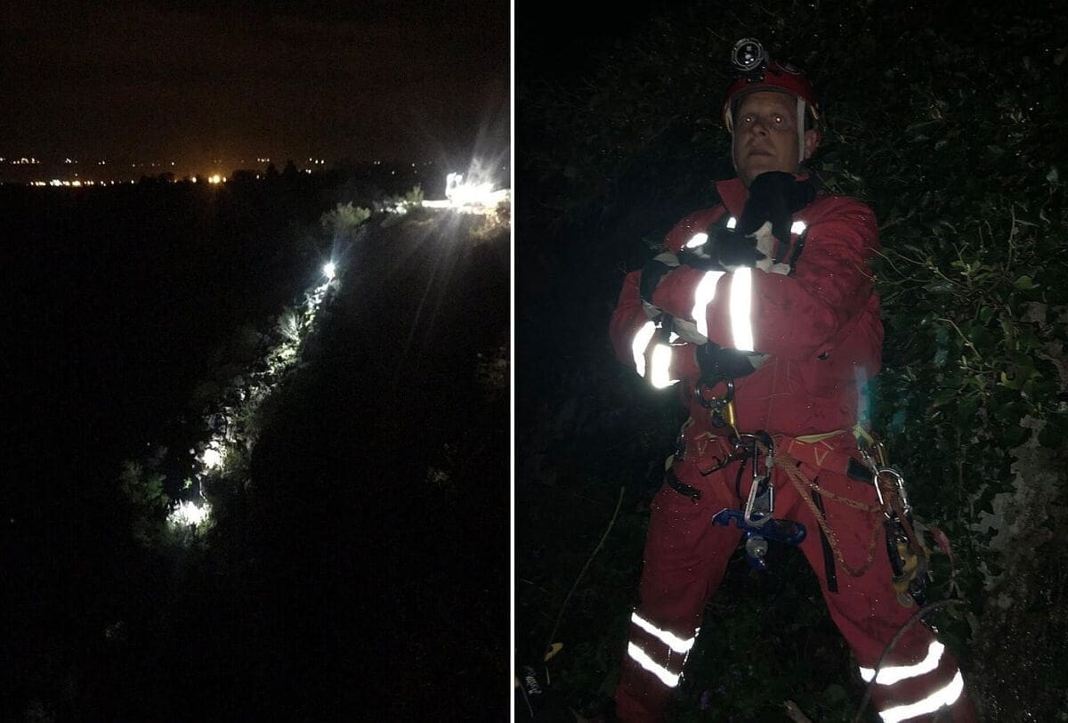 OPASNO SPAŠAVANJE Vlasnici bacili štenca u duboki kanjon Cetine, u noćnoj akciji spasili ga pripadnici HGSS-a