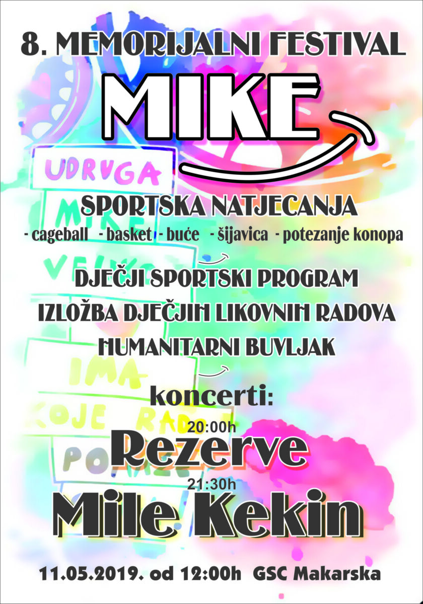 U subotu u Makarskoj Memorijalni festival 'Mike'