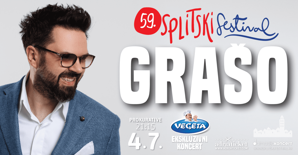 Ekskluzivnim koncertom Petra Graše na Prokurativama 4. srpnja počinje 59. Splitski festival