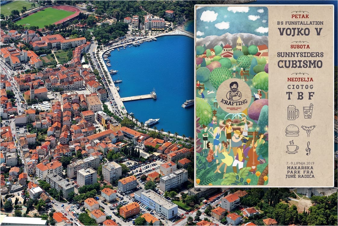 MAKARSKA U ZNAKU DRUGOG KRAFTINGA OD 7. DO 9. LIPNJA Vrhunsko pivo, kapljica, slavonska gastronomija i taktovi Vojka V, TBF-a i Cubisma