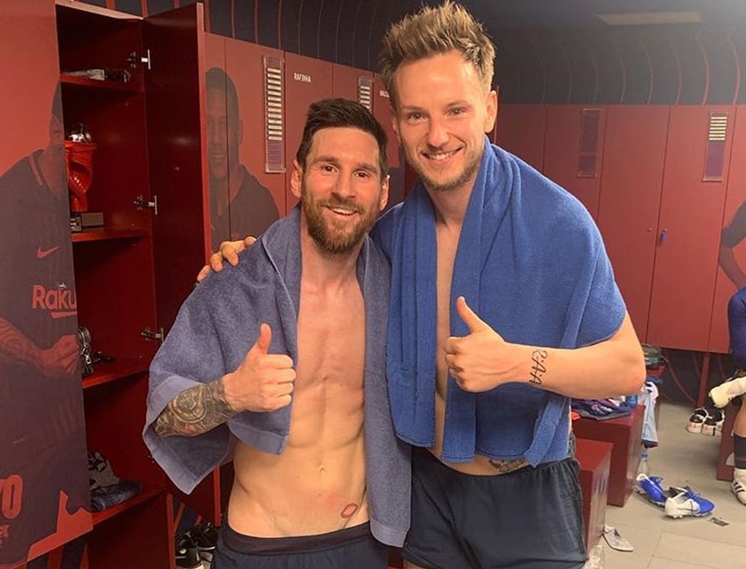 Fešta nakon veličanstvene pobjede Barce: Rakitić i Messi poslali poruku fanovima iz svlačionice