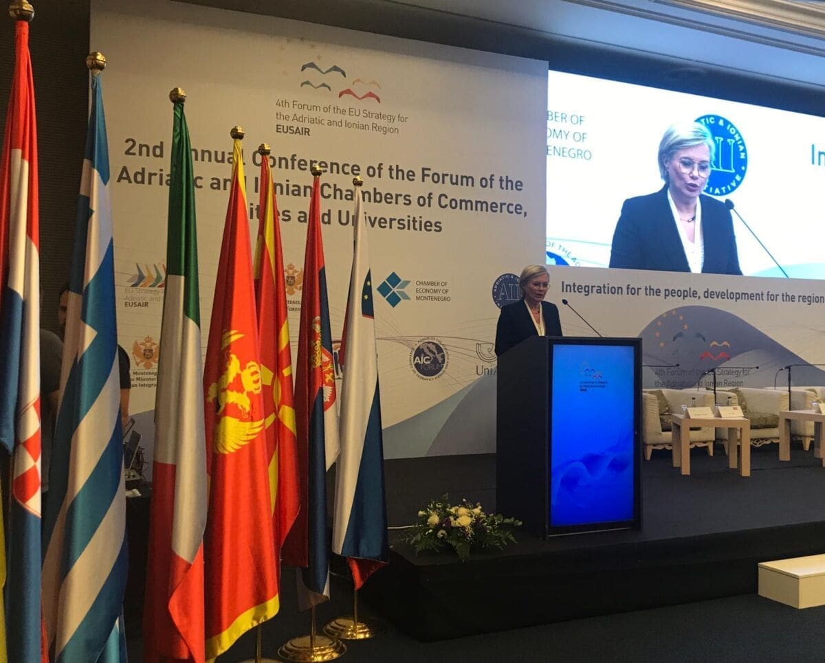 Mirjana Čagalj na otvaranju 4. EUSAIR Foruma u Budvi