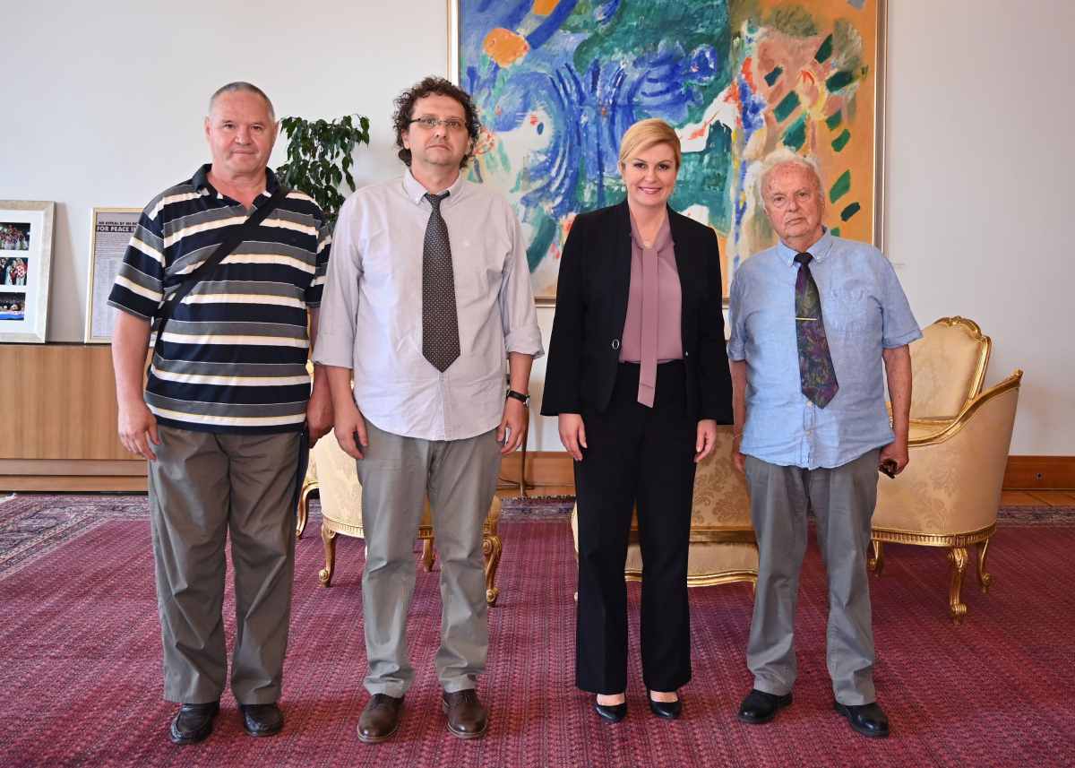 Predsjednica primila izaslanstvo "Hrvatskog obrednog zdruga Jazovka"