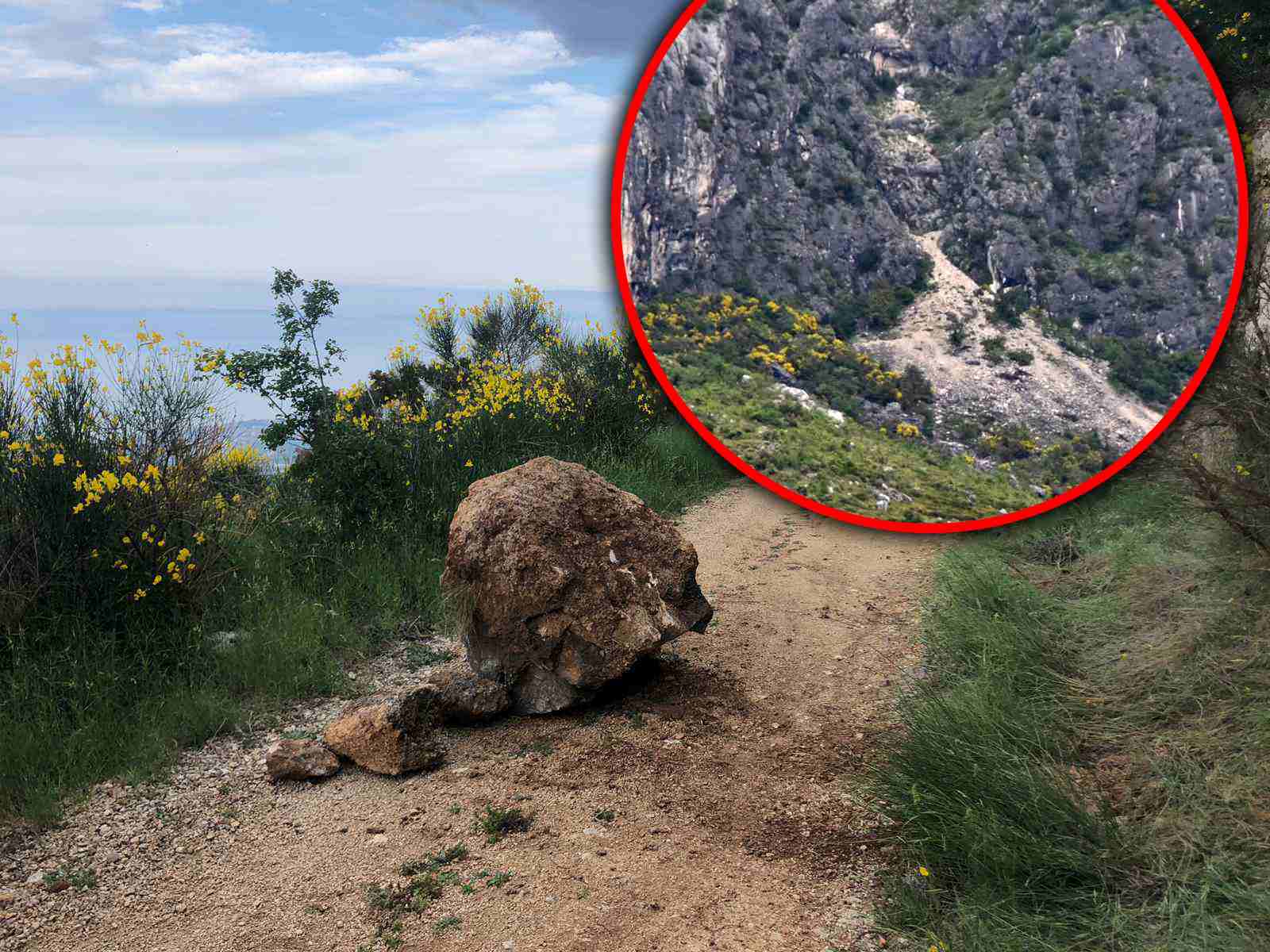 Izbjegnuta tragedija: Pogledajte kakve su stijene pale na put nedaleko od planinarskog doma na Kozjaku