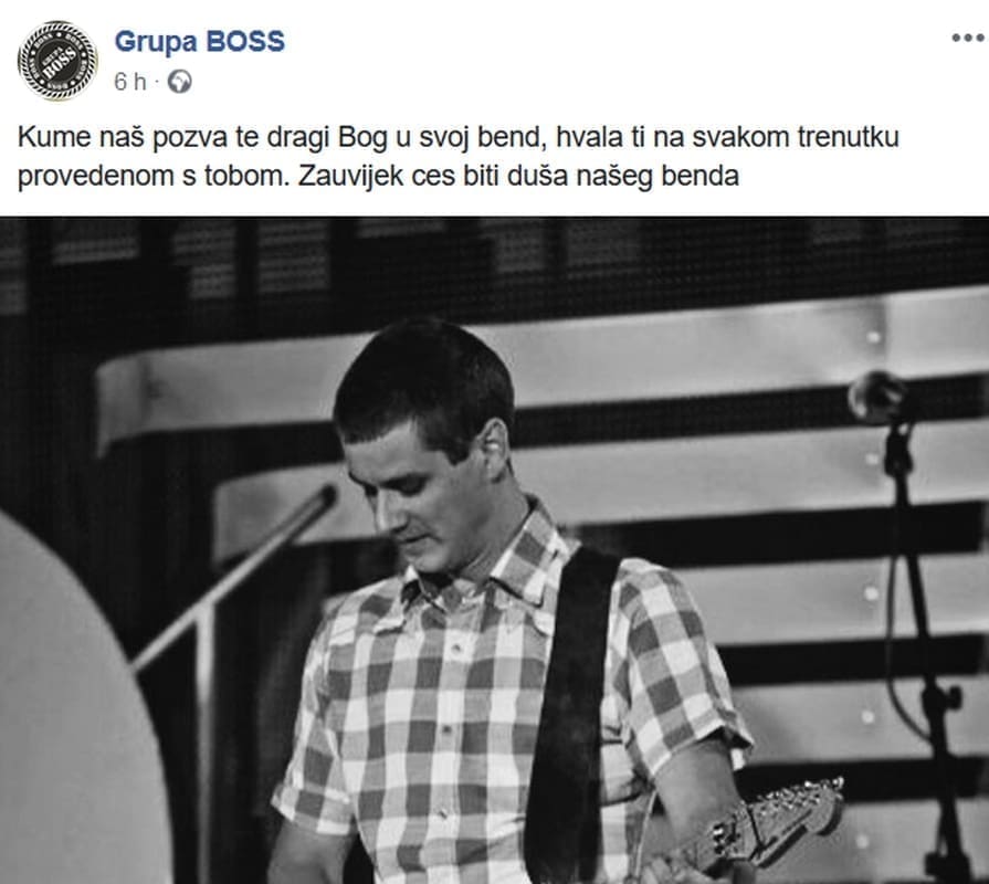 Grupa Boss se dirljivom porukom oprostila od člana koji je jutros poginuo u prometnoj nesreći