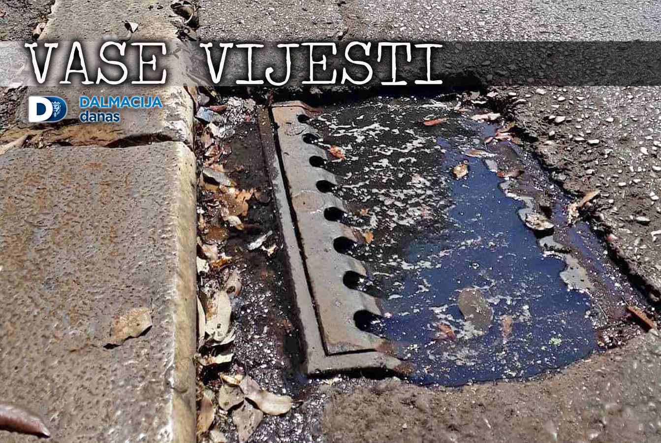 Nova "atrakcija" u centru Splita: Fekalne vode niz najprometniju cestu u gradu