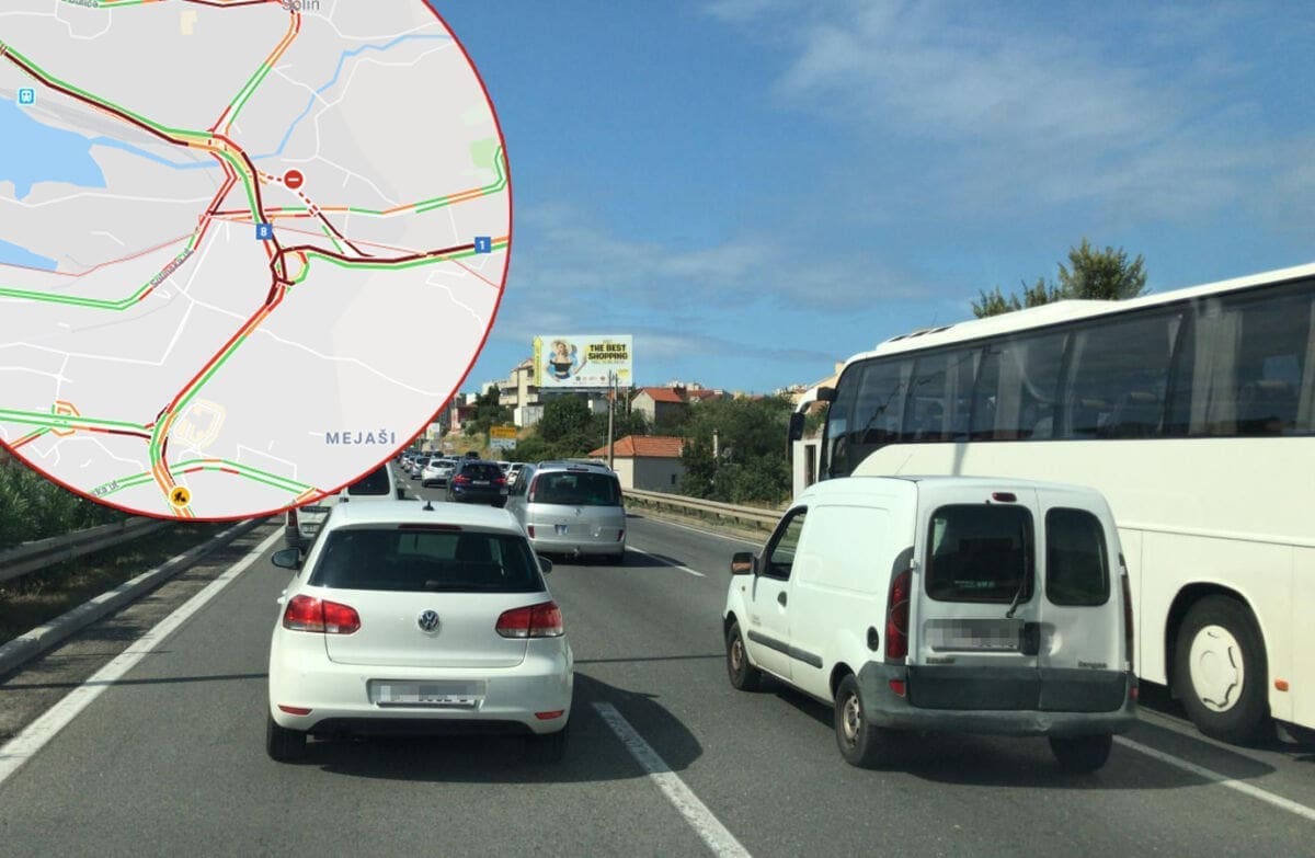 "PUSTI ME PROĆ" Prometni krkljanac na cestama prema Splitu, vozači u kolonama čekaju po 20 minuta