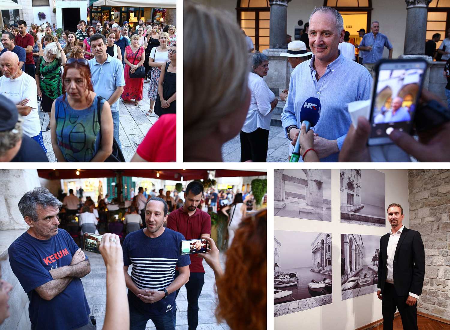 AKCIJA AKTIVISTA NA PJACI Glasnim puštanjem glazbe sa zvučnika na otvaranju izložbe ometali govor gradonačelnika Opare