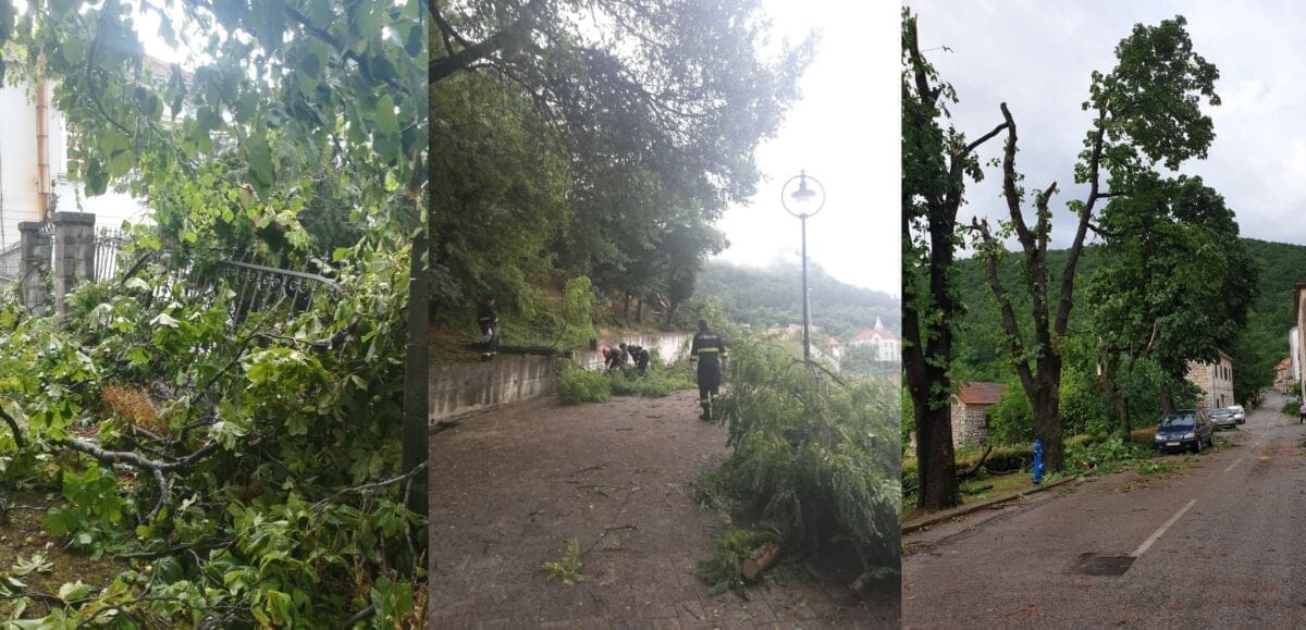 KAOS U VRLICI Nevrijeme čupalo stoljetna stabla, oštećena zgrada Općine
