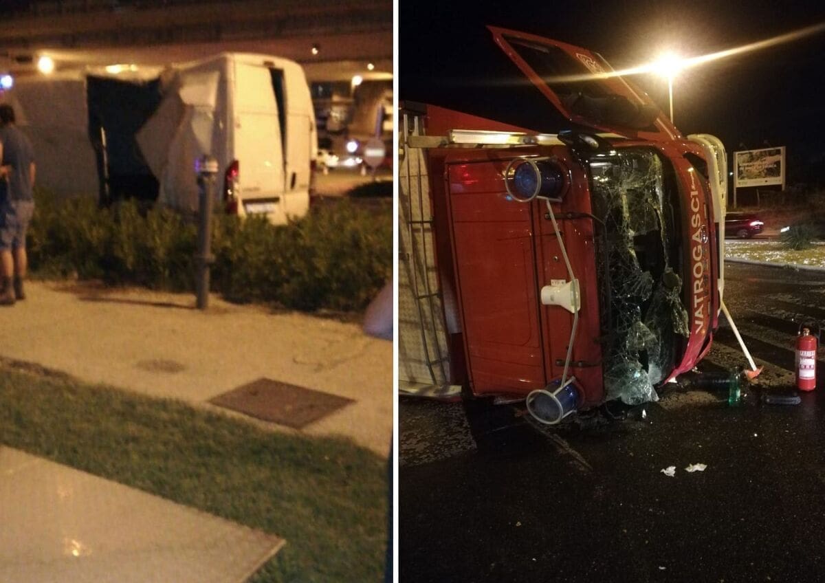 TEŠKA PROMETNA NESREĆA U SPLITU Vatrogasci išli na intervenciju pa doživjeli sudar: Troje ozlijeđenih