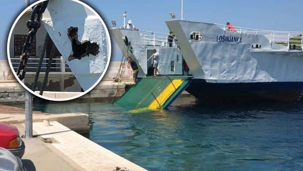 "Popustila" rampa Jadrolinijinom trajektu "Lošinjanka" i pala u more