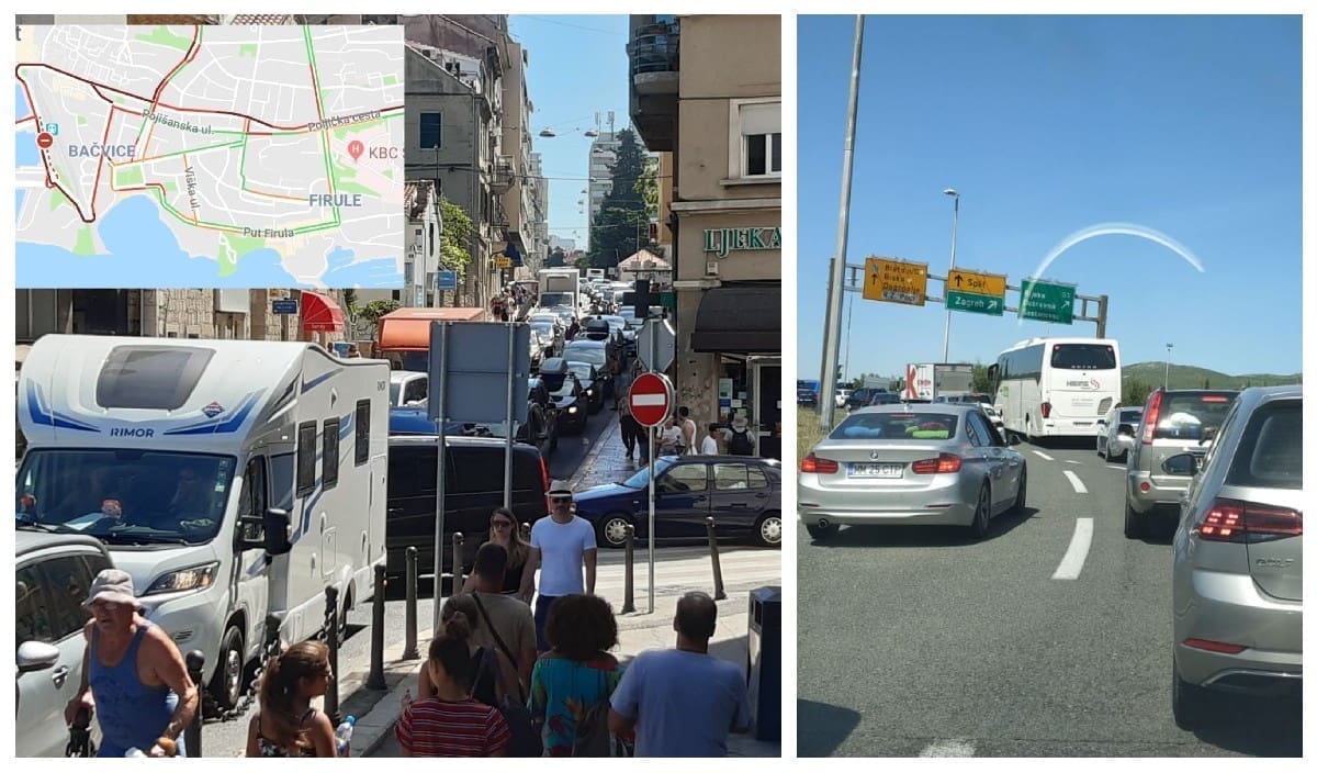 AKO NE MORATE, NE IDITE OVDJE Gužve "začepile" centar Splita, zastoj i na ulazu na autocestu
