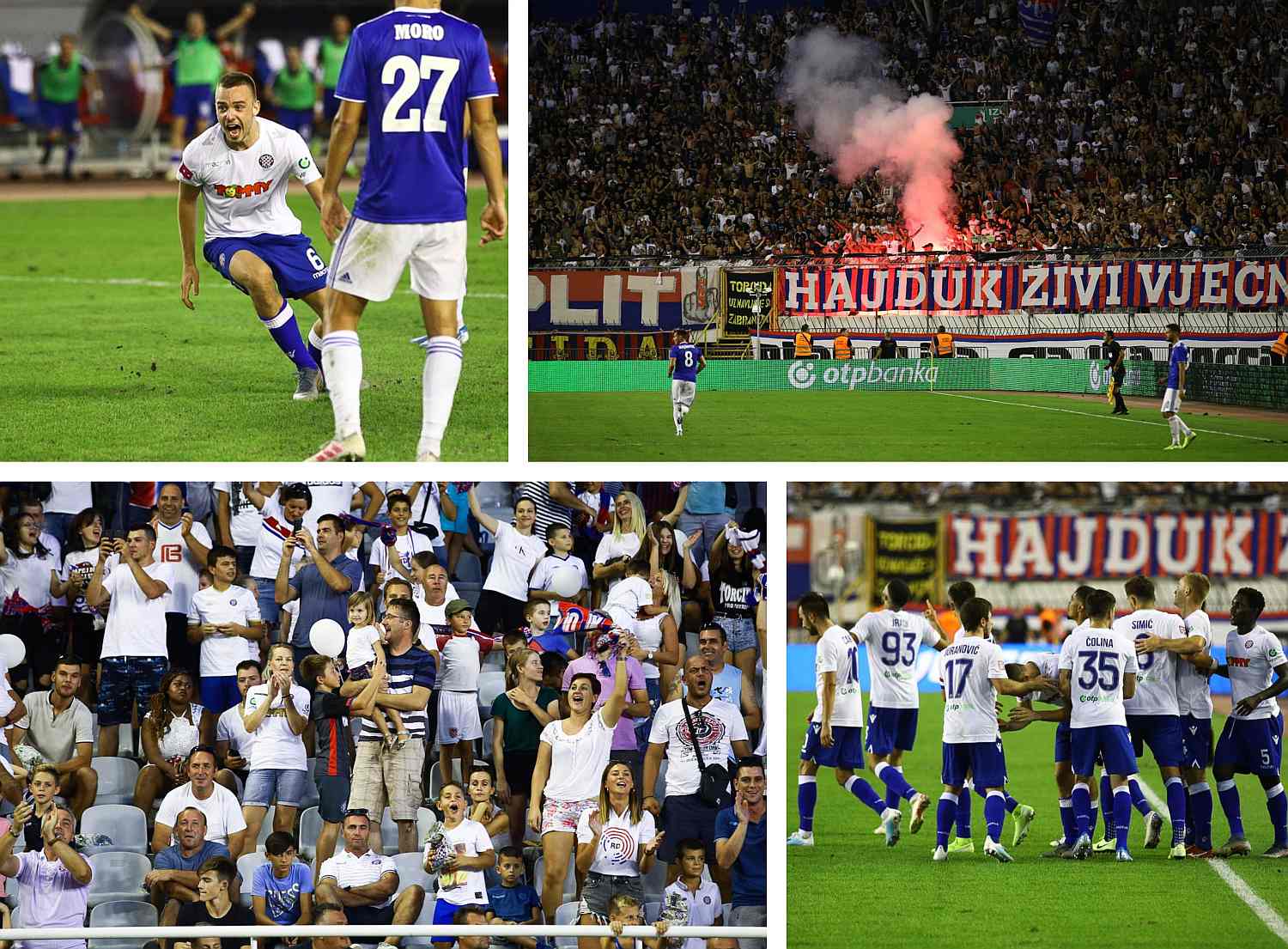 EKSPLOZIJA ODUŠEVLJENJA NA POLJUDU Pogledajte reakciju navijača kada je Hajduk poveo protiv Dinama
