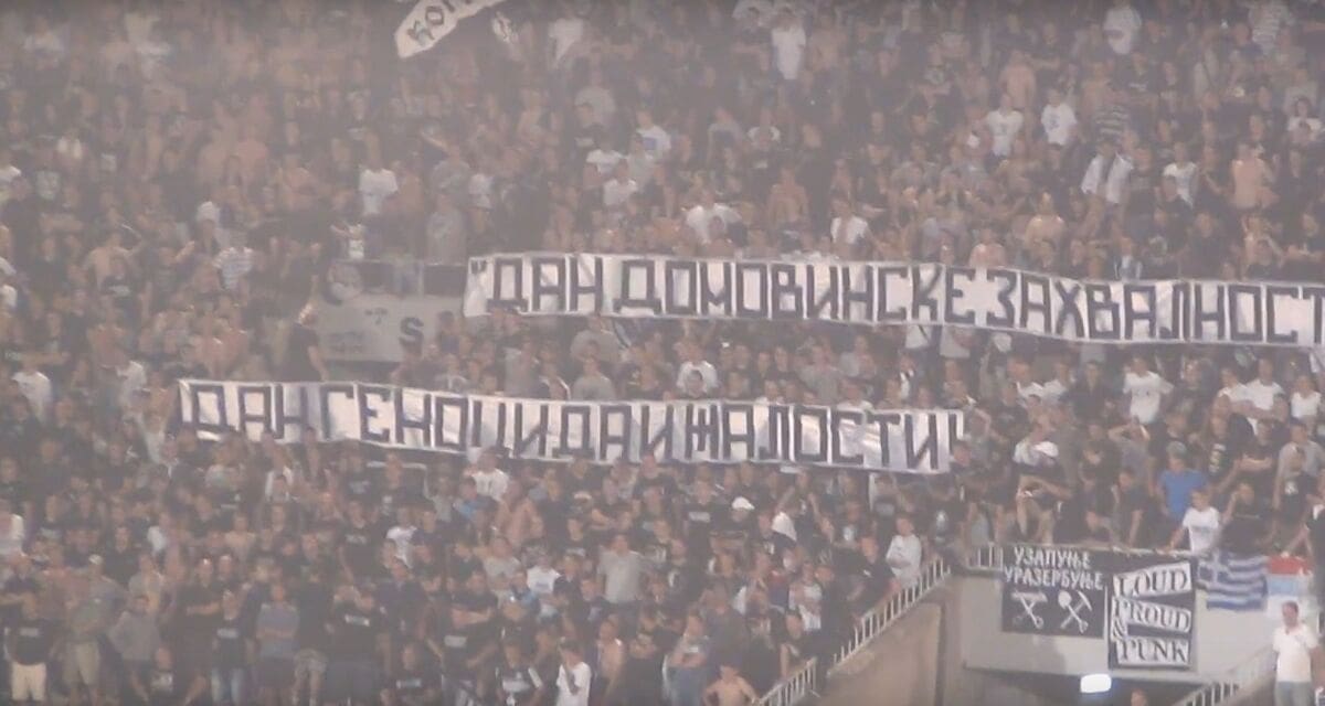 ŠTO ĆE REĆI UEFA? Nakon Delija, i Grobari na tribinama provocirali zbog Oluje