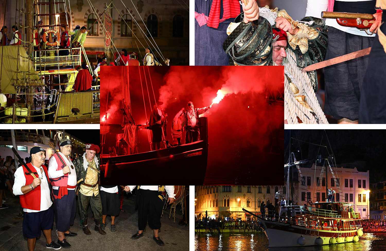 SPEKTAKL U OMIŠU Tisuće ljudi na završnoj večeri Gusarske bitke: Još jednom "zaratili" gusari i Mlečani