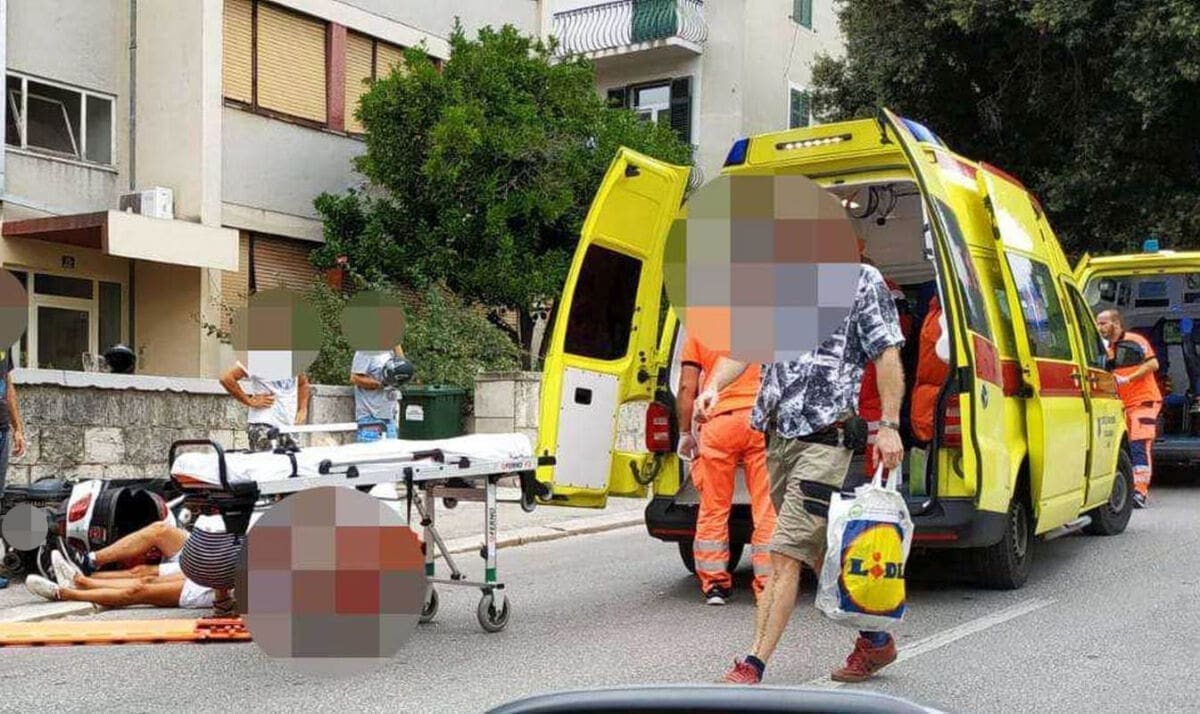 PROMETNA U VUKOVARSKOJ Sudarili se auto i motocikl, dvije osobe s motocikla hitno prebačene u splitsku bolnicu