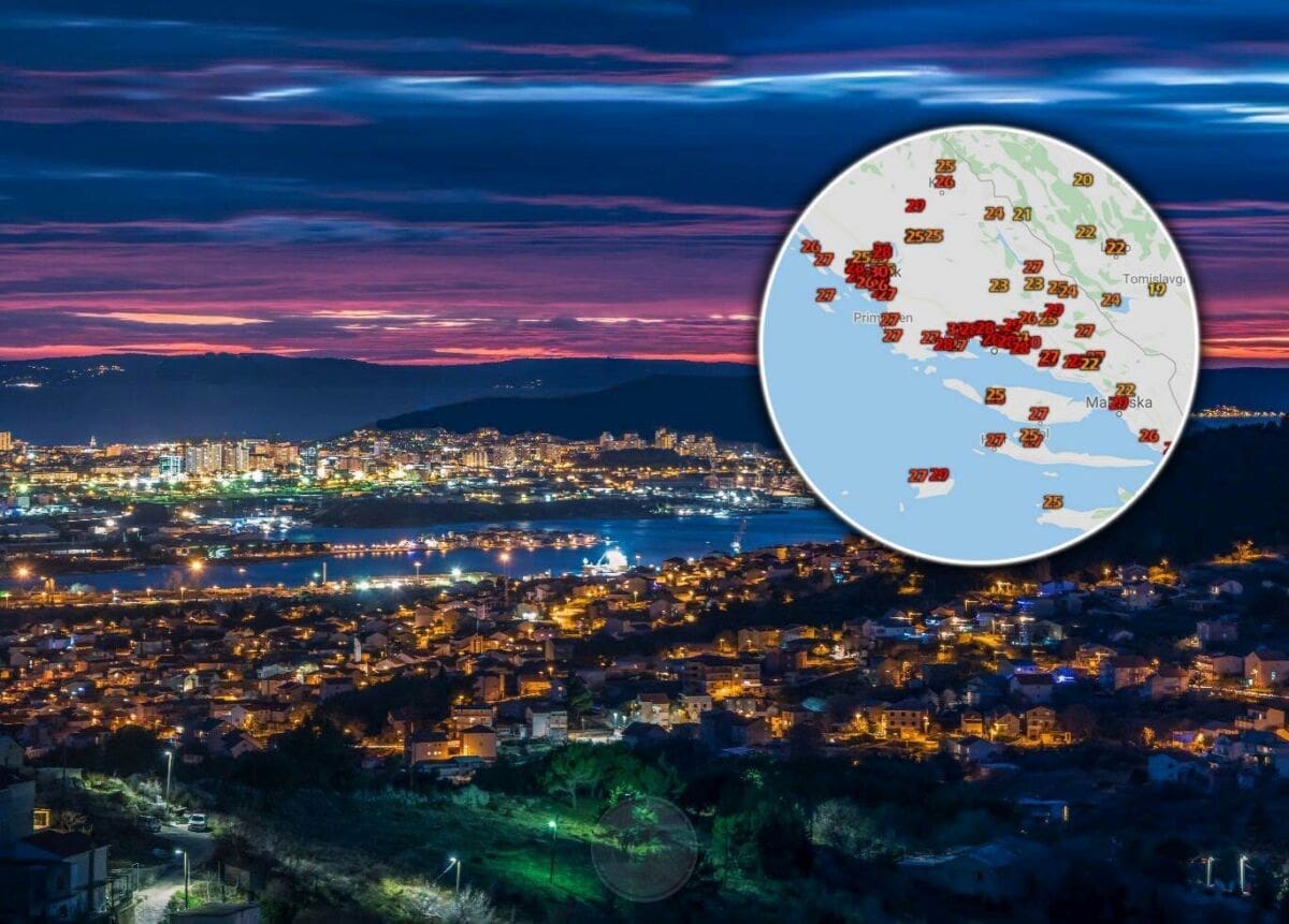 HOĆE LI SE DOGODITI NAJTOPLIJA SPLITSKA NOĆ IKADA? Usred noći temperatura u Splitu 32°C, u Čilipima čak 33°C