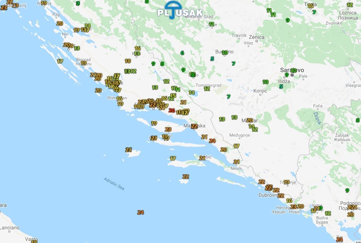 HLADNO JUTRO Jutros u dijelu Dalmacije izmjerene jednoznamenkaste temperature: Evo što nas očekuje za vikend i sljedeći tjedan