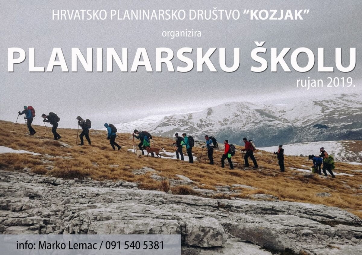 PRIJAVE U TIJEKU Hrvatsko planinarsko društvo Kozjak organizira Opću planinarsku školu