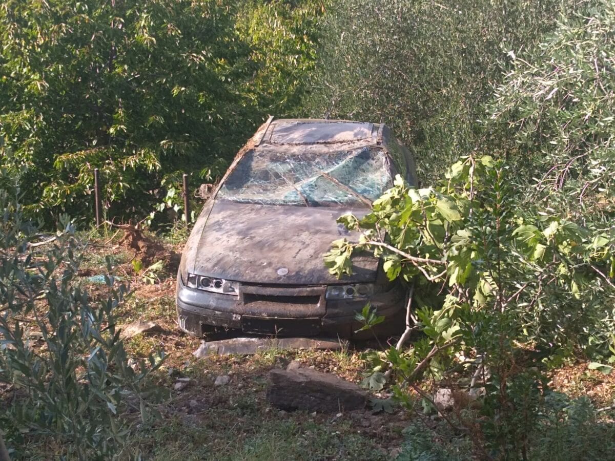 GDJE JE VOZAČ? Sletio s ceste dvadesetak metara, pokosio smokve, skinuo tablice i nestao