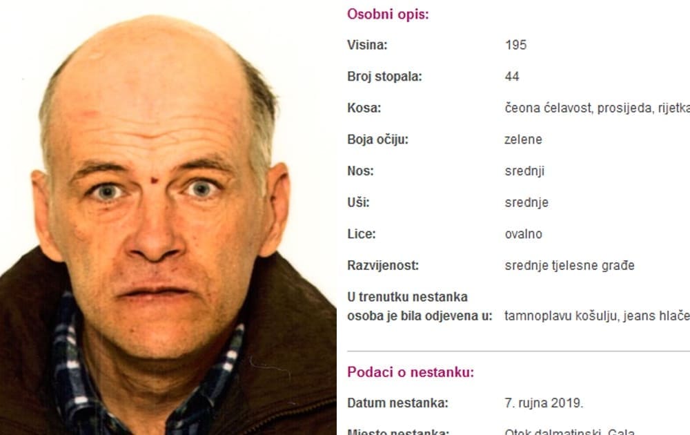 JESTE LI GA VIDJELI? Splitska policija traga za nestalim Brankom Vojkovićem