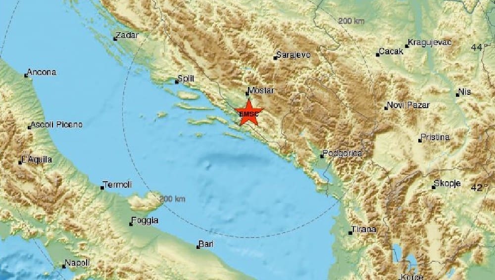 UMJERENO JAK POTRES U SUSJEDNOJ BiH Tresla se i Dalmacija