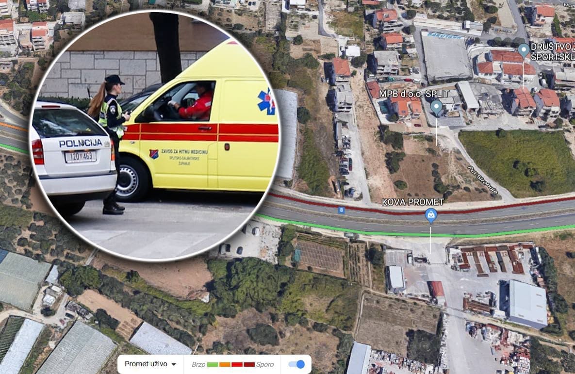 PROMETNA NA ULAZU U SPLIT Sudarila se dva automobila, stvorila se kolona: Intervenirala hitna pomoć