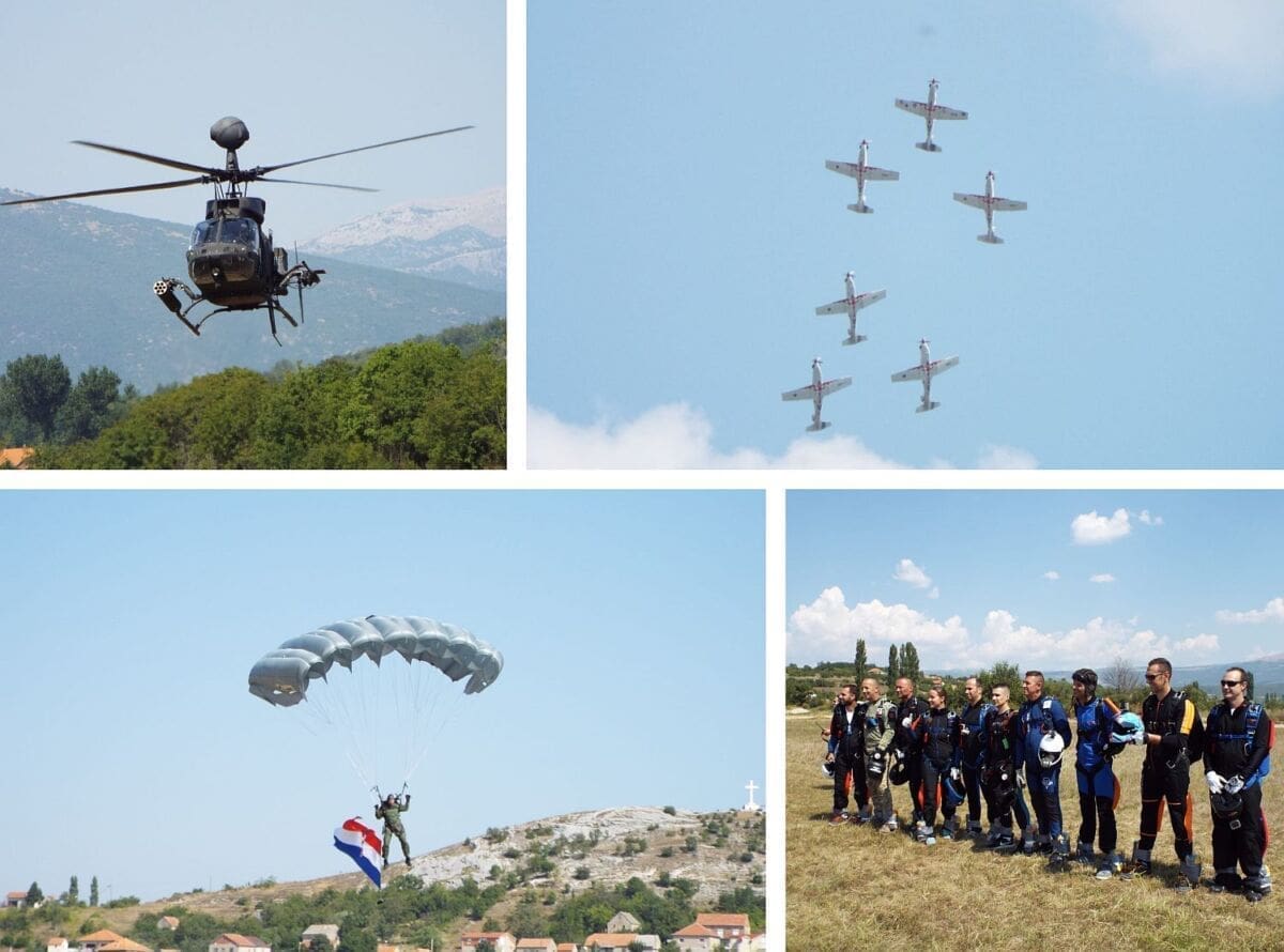ZRAKOPLOVNI SPEKTAKL KOD SINJA Tisuće zaljubljenika u zrakoplove, padobranstvo i modelarstvo uživalo u "Sinj Air-show 2019."