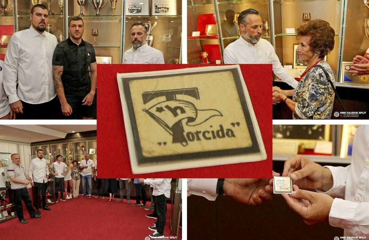 90. obljetnica rođenja osnivača Torcide: Hajdukov Trofejni salon bogatiji za originalnu Torcidinu značku iz 1950. godine