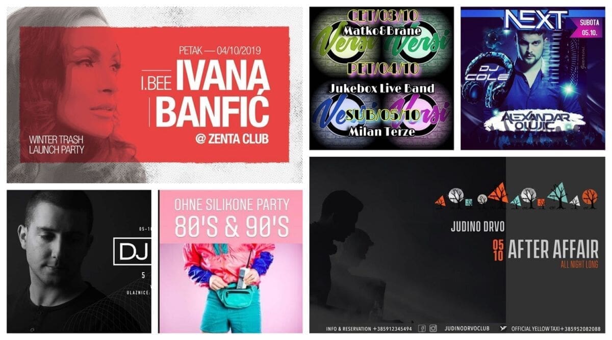 KAMO ZA VIKEND? Ivana Banfić, After Affair, Milan Terze, Gin tonic night Vol.1, DJ Jock, Ohne Silikone, Aleksandar Olujić